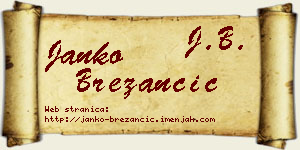 Janko Brežančić vizit kartica